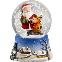 Käthe Wohlfahrt Schneekugel "Santas Rentier"