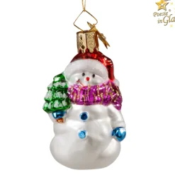 Poesie in Glas Schneemann Mit Baum