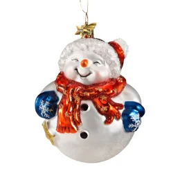 Poesie in Glas Schneemannkugel