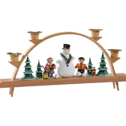 Käthes Original Schwibbögen "Schneemann Mit Kinder"