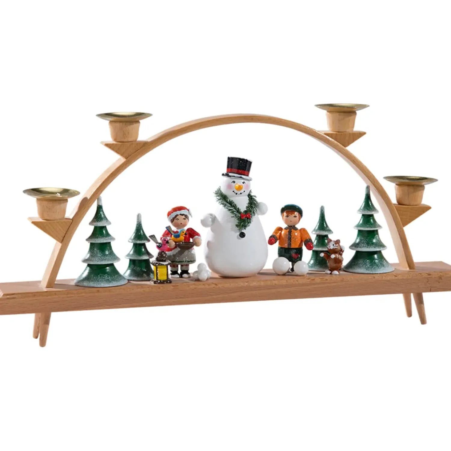 Käthes Original Schwibbögen "Schneemann Mit Kinder"