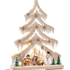 Käthes Original Schwibbögen "Tanne Winterwald", 115V Mit Usb A-Anschluss