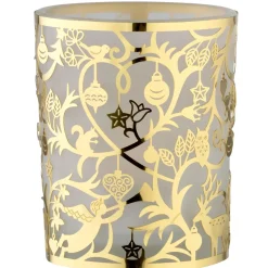 Käthe Wohlfahrt Teelichtglas "Waldweihnacht" Gold