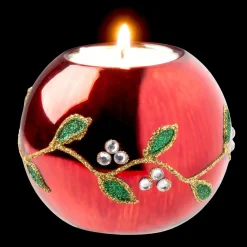 Käthe Wohlfahrt Teelichthalter "Glitzernder Mistelzweig"