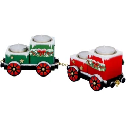 Käthes Original Teelichthalter "Waggons-Weihnachtsreise"