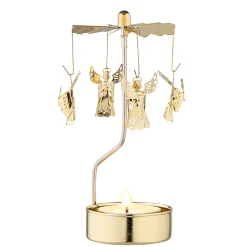 Käthe Wohlfahrt Teelicht-Karussell "Himmlische Boten", Gold