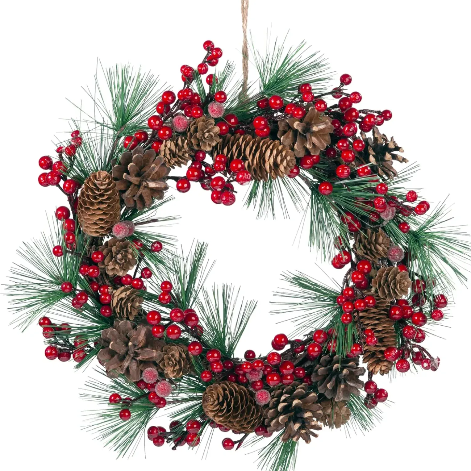 Käthe Wohlfahrt Tur- /Tischkranz Mit Roten Beerenzweigen Und Zapfen