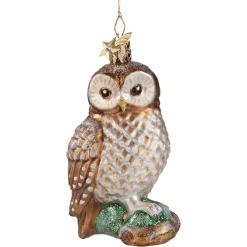 Poesie in Glas Waldkauz Auf Ast