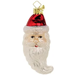 Poesie in Glas Weihnachtsmann-Kopf