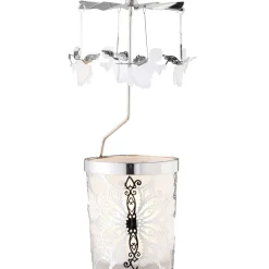 Käthe Wohlfahrt Windlicht-Karussell "Engel", Silber