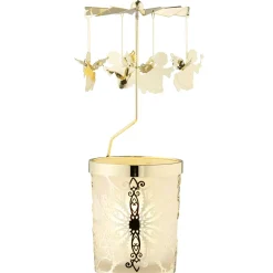 Käthe Wohlfahrt Windlicht-Karussell "Engelchen", Gold